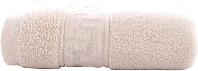 3-Pack Cotton Towels, Soft Absorbent Cloths for Personal Use, 34x34 cm(Beige)