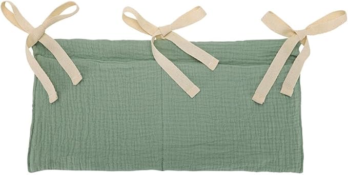 Eforcase 2PCS Baby Crib Organizer Cot Caddy Bed Storage Bag Hanging Pocket Diaper Nursery Organizer Bed Hanging Organizer Bag