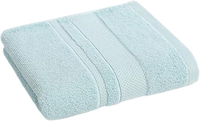 3 Pack Cotton Towels, Thick Soft Bath Face Towels, 72x35cm Solid Color(Blue)