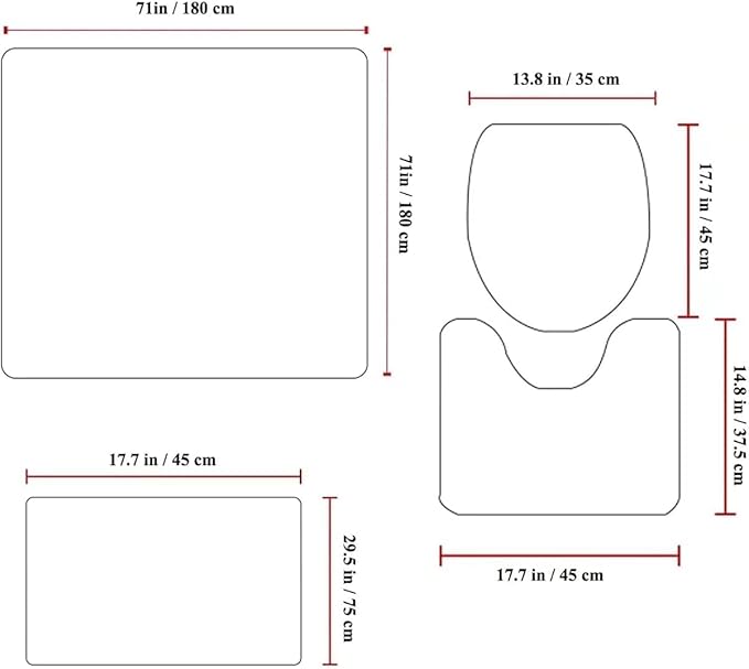 Halloween Pumpkin Waterproof Shower Curtain,with Non-Slip Rugs,Toilet Lid Cover and Bath Mat,Bathroom Shower Decor Accessory Set