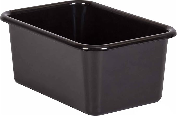 Teacher Created Resources® Black Small Plastic Storage Bin