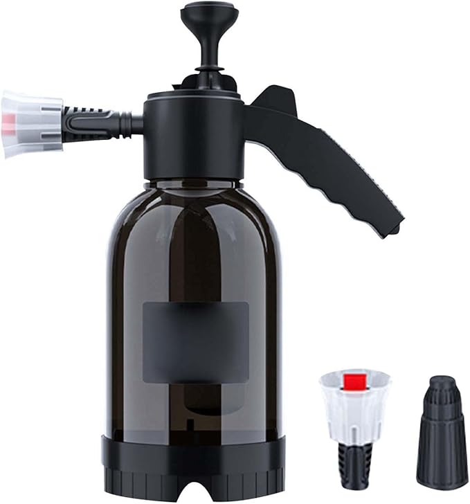 2L High Pressure Car Wash Sprayer, Hand Pressure Snow Foam Car Wash Sprayer, Foaming Sprayer, Hand Pressurized Soap Sprayer for Home Cleaning, Spraying Weeds, Car Detailing, Garden (B, One Size)
