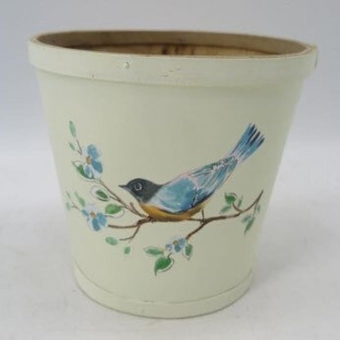 AI-3510-416-Q06 White with Blue Bird on a Branch Basket - Set of 6