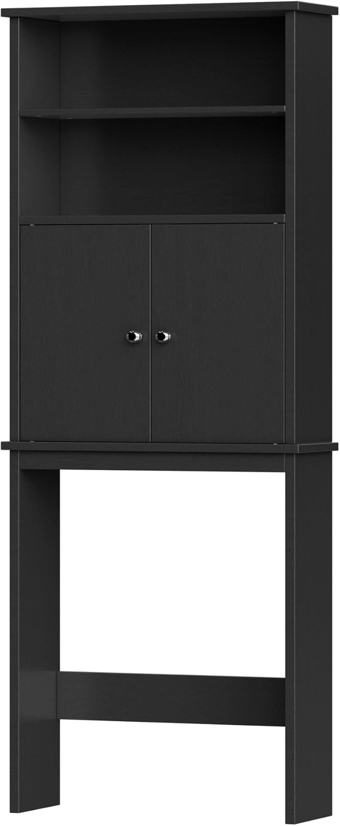Walsunny Over The Toilet Storage Cabinet, Bathroom Organizer with Open Shelves and Double Doors, Space Saving Toilet Storage