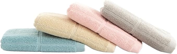 3 Pack Cotton Towels with Hem & Hang Loop, Honeycomb Weave, Thick Face Hand Towels for Home(Blue)