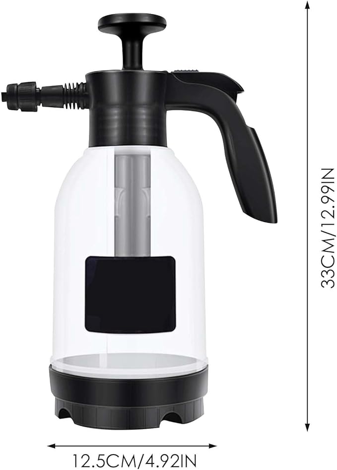 2L High Pressure Car Wash Sprayer, Hand Pressure Snow Foam Car Wash Sprayer, Foaming Sprayer, Hand Pressurized Soap Sprayer for Home Cleaning, Spraying Weeds, Car Detailing, Garden (B, One Size)