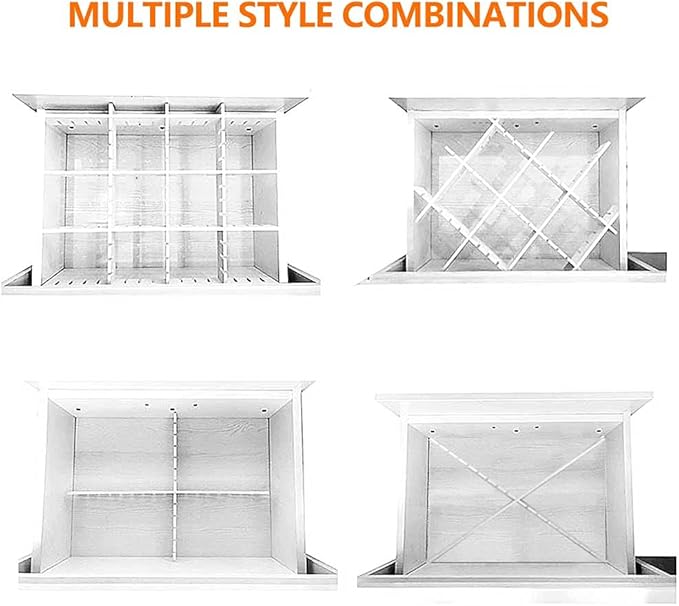 12Pcs Drawer Dividers,18.5"x4.3", Thick, DIY Drawer Separators, Large Adjustable Dresser Drawer Organizer for Clothes, Bedroom, Bathroom, Kitchen Cutlery, Desk, Office Storage