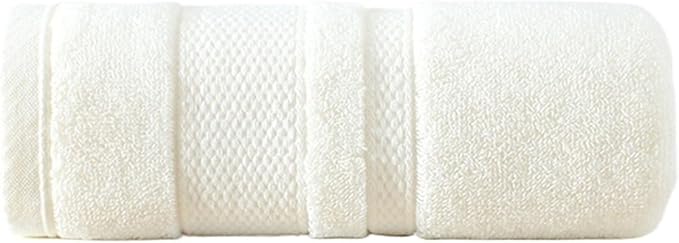 3 Pack Cotton Bath Towels, Soft Absorbent Quick Dry Face Hand Towels, 32 Ply(White)