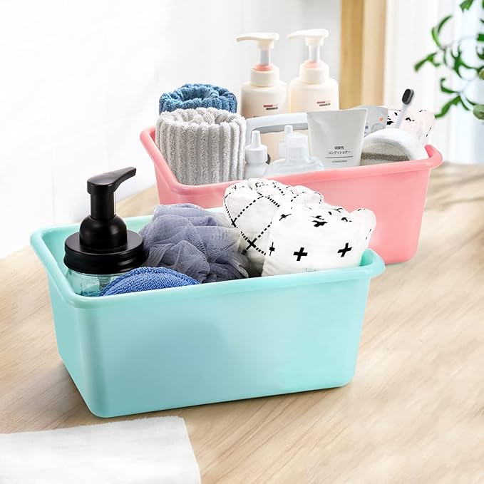 WUWEOT 16 Pack Cubby Bins Classroom Toys Bins, Plastic Books Storage Bins, Easy-to-Grip Stackable Crafts Organizer for Classroom, Nursery, Playrooms And Home Organization