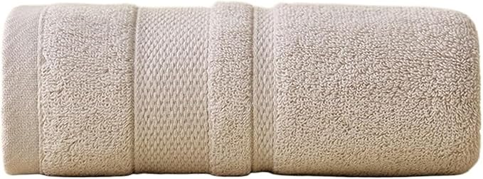 3-Piece Pure Cotton Towel Set, Thick and Soft, Absorbent for Bath and Face, Minimal Shedding, (Coffee)