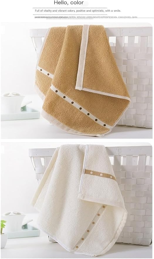 3 Pack Cotton Square Towels, Soft Absorbent Wash Cloths, 35 by 34 cm, Solid Bath Towels(Dark Brown)