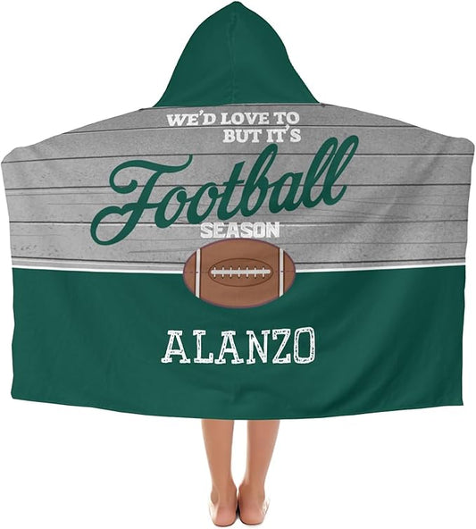 Hooded Towel Kids Football Season Bath Towels with Hood Microfiber Kids Beach Towels Baby Pool Beach Towel for Boy Girls