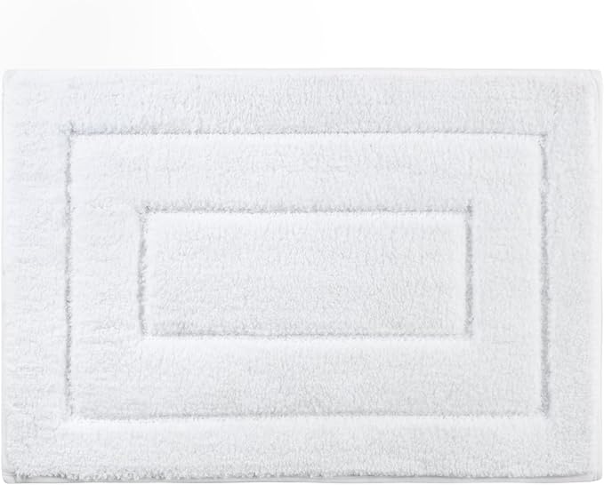 GRANNY SAYS White Bathroom Rugs Non Slip, 16" x 24", Bath Rugs for Bathroom Washable, Bath Mats for Bath Floor, Microfiber Bath Mat for Tub, Shower Mat for Bath Floor, Absorbent Shower Rugs