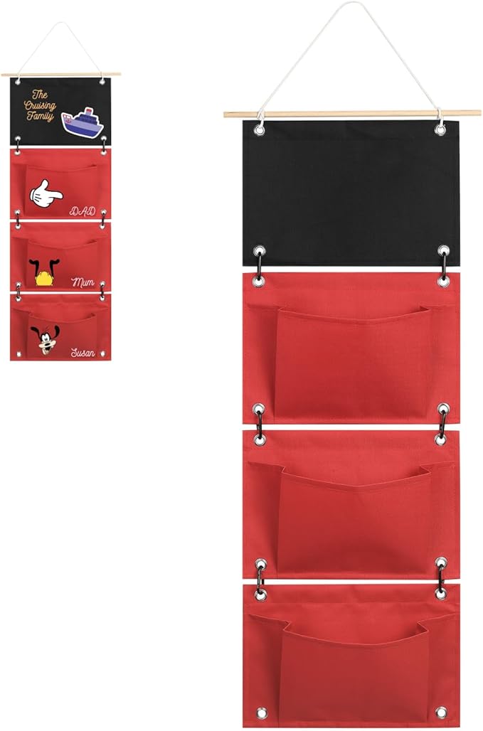 Interchangable Fish Extender FE Pouch for Disney Gift Exchange Single 2, 3 Pockets DCL Hanger Easy Add on Personal Touches HTV suitable
