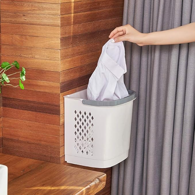 Removable Laundry Basket Classification Thickened Storage Rack Household Storage Bucket White