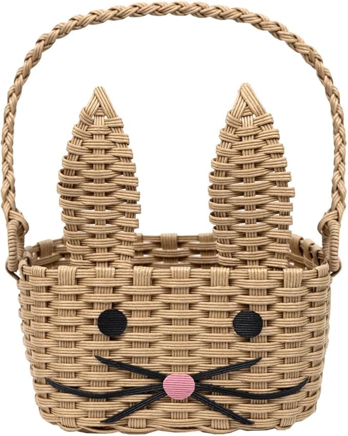 Bunny Shaped Easter Egg Basket for Kids featuring a Cute Rabbit Face