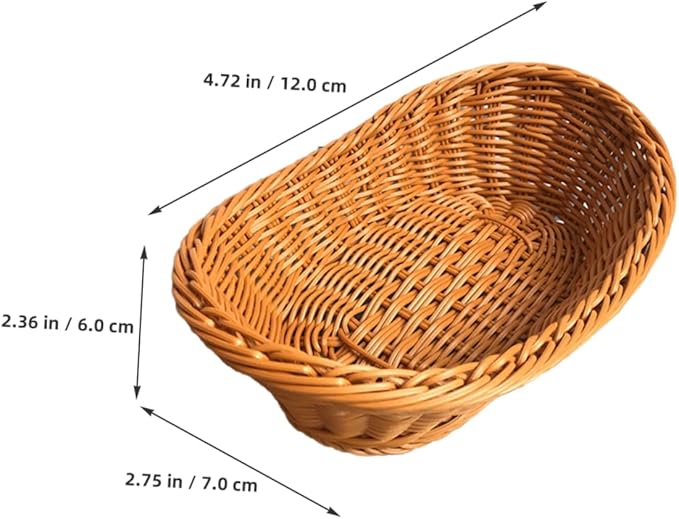 Alipis 1pc Mini Handmade Decorative Weaving Basket for Easter Activities Creative Desktop Props for Home and School Handless Rectangle Design
