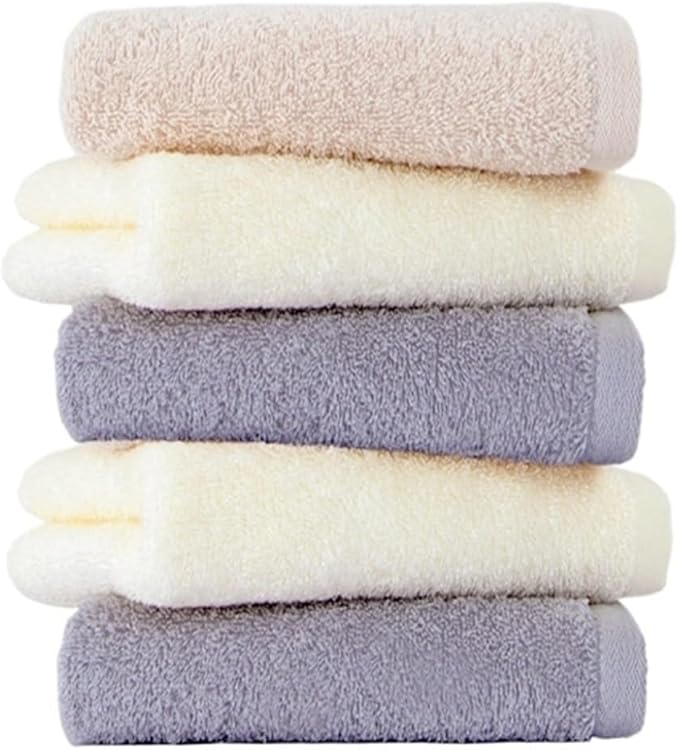 3 Pack Cotton Thick Bath Towels, Plush Absorbent Towels, Face Towels for Adults(Pink)