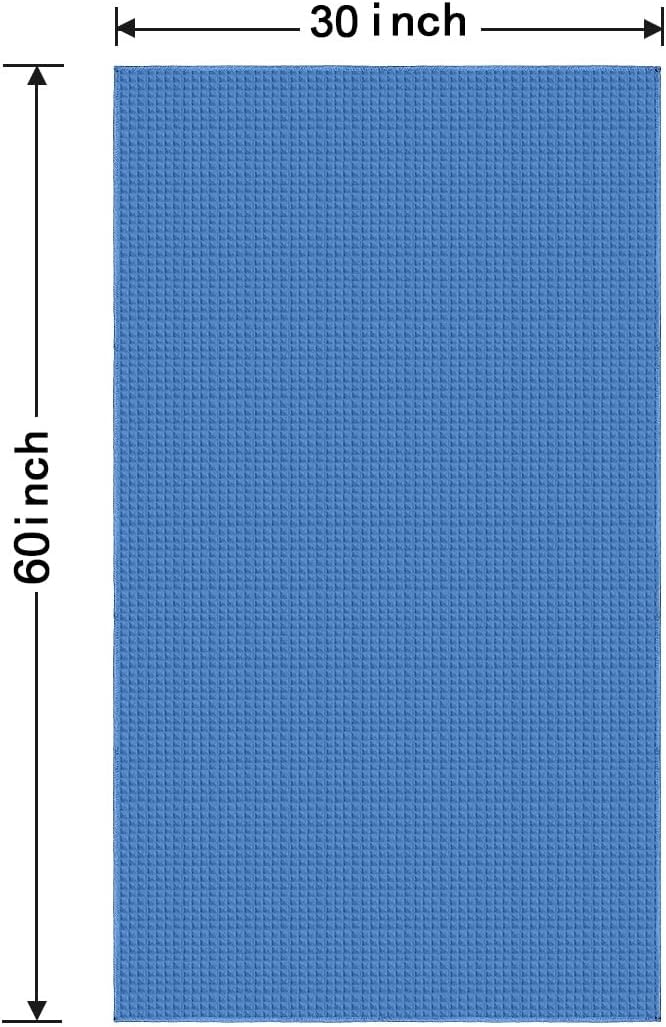 HOMEXCEL Blue Waffle Bath Towels 4 Pack, Premium Microfiber Bath Towels, Ultra Soft, Lightweight, Highly Absorbent Quick Dry Towel for Bathroom, Gym, Shower, Hotel and Spa, 30 x 60 Inch
