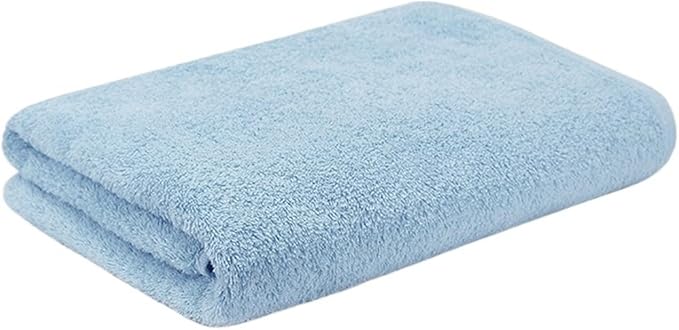3-Pack Cotton Towels, Soft Quick-Dry Bath Towels for Adults, Thick Face Hand Towels, Absorbent(Light Blue)