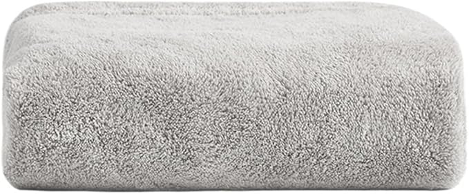3 Pack Coral Fleece Towels, Thick Soft Bath Towels Absorbent & Minimal Shedding(Grey)