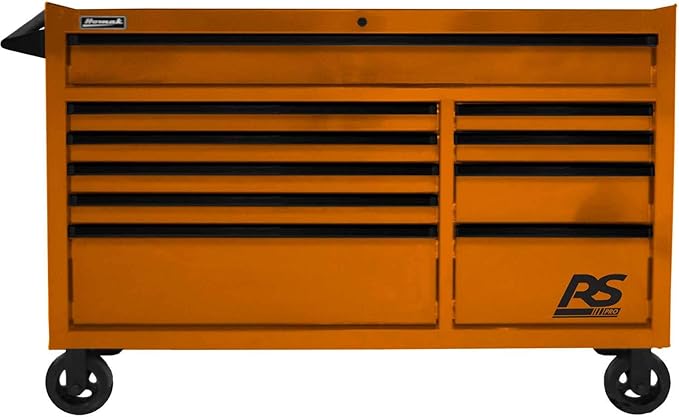 Homak RS Pro, 54in. 10 Drawer Rolling Cabinet Cart 39in. x 54in., Model# OG04054010