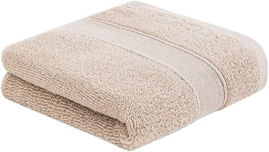 3-Pack Soft Cotton Bath Towels, Absorbent Face Towels and Washcloths(Camel)