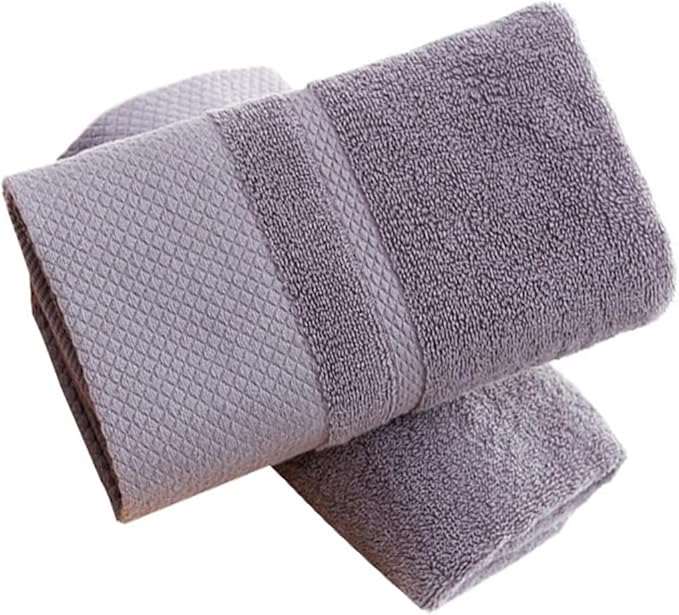 3 Pack Cotton Towels, Thick Soft Bath Towel Set Highly Absorbent Face Towel(Grey)