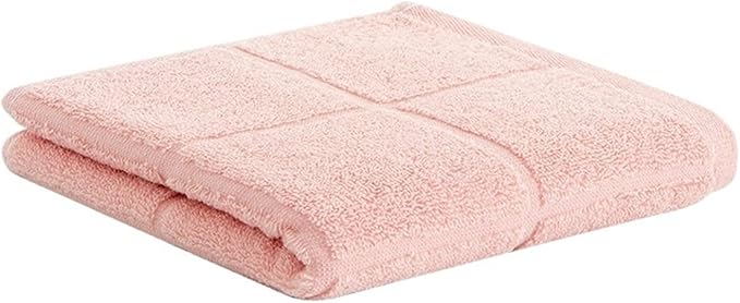 3 Pack Cotton Towels with Hem & Hang Loop, Honeycomb Weave, Thick Face Hand Towels for Home(Pink)