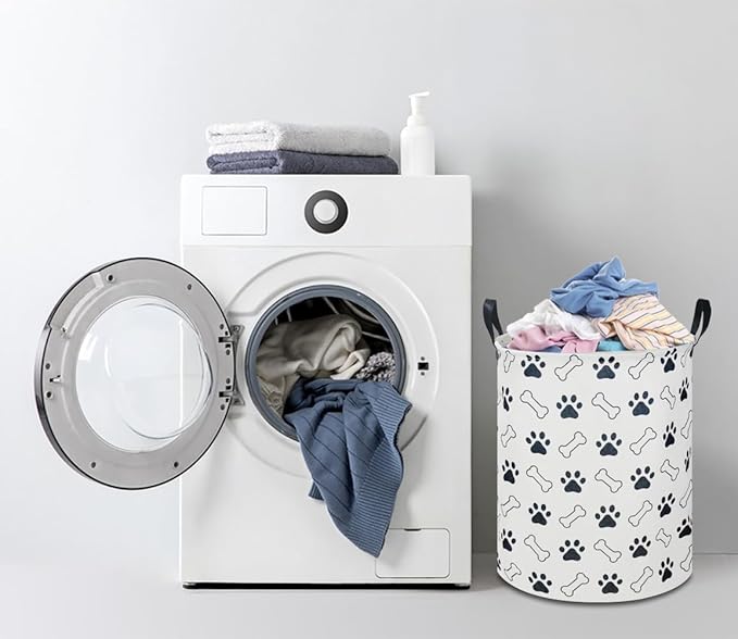 Kids Laundry Hamper,Laundry Basket,Baby Boy Nursery Hamper,Waterproof Storage Bin,Clothes Organizer,Toys Bin,Room Decor(Paw)