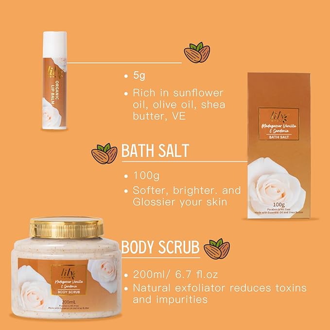 Mothers Day Gifts for Mom - Luxury Honey Almond Bath & Body Gift Set for Women, Spa Gift Basket, Pampering Bath Set with Bath Bomb | Christmas Birthday, Perfect Holiday Gift for All Occasion