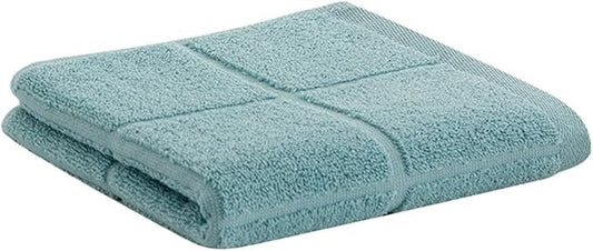 3 Pack Cotton Towels with Hem & Hang Loop, Honeycomb Weave, Thick Face Hand Towels for Home(Blue)