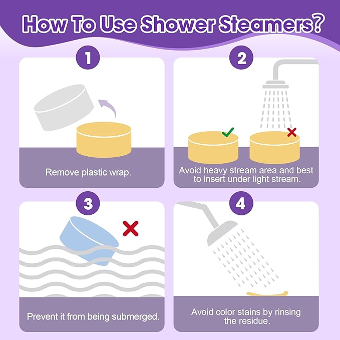 10 Pack Shower Steamers Aromatherapy Gifts for Women, Shower Bombs with Essential Oils, Self Care, Relaxation SPA, Stocking Stuffers and Christmas Gifts