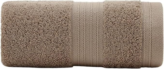 6 Pack Cotton Face Towels, Soft & Absorbent Bath Towels for Women Men, 35x35cm(Brown)
