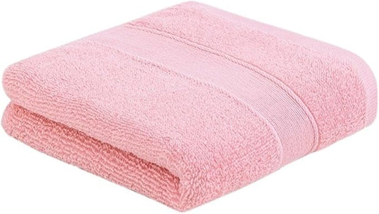 3-Pack Soft Cotton Bath Towels, Absorbent Face Towels and Washcloths(Pink)