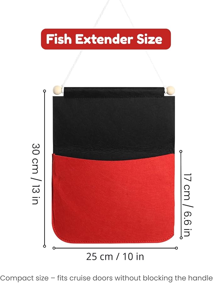 2026 2025 Cruise Fish Extenders For Disney Door Single Two Pockets Felt Personized Gift Exchange Mail Bag Pixie Dust (RED, one pocket)