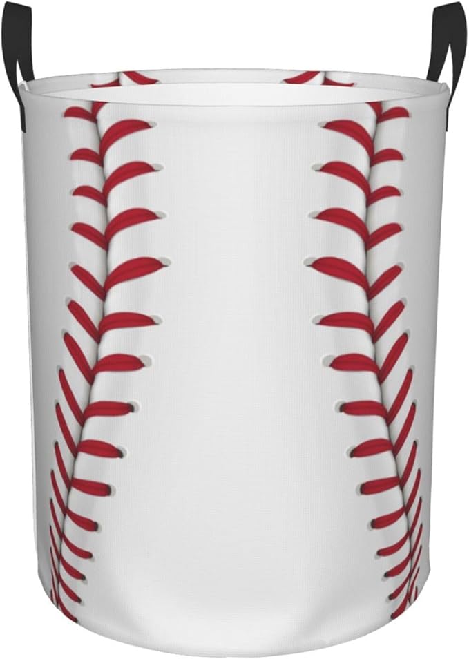 Baseball Laundry Basket Room Décor Hamper Clothes Storage Bucket Toy Organizer Foldable Waterproof Bathroom Laundry Storage Bedroom Large