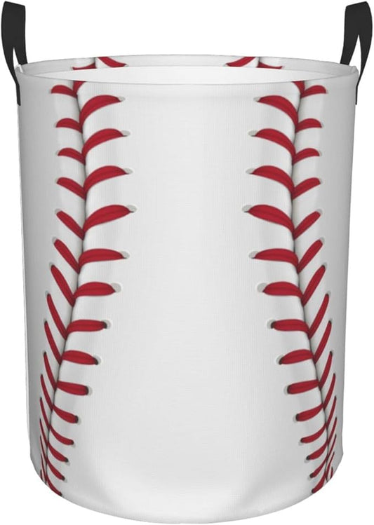 Baseball Laundry Basket Room Décor Hamper Clothes Storage Bucket Toy Organizer Foldable Waterproof Bathroom Laundry Storage Bedroom Large