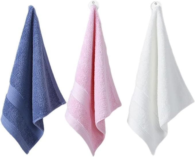 6 Pack Cotton Face Towels, Soft & Absorbent Bath Towels for Women Men, 35x35cm(Pink)