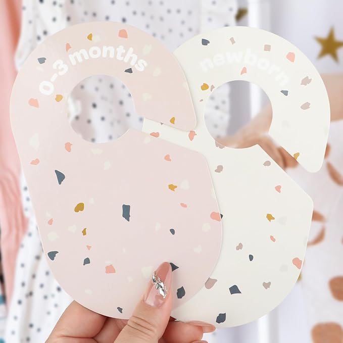 8 Pack Baby Closet Divider, Baby Wardrobe Organizer, Double-Sided Colorful Hanger Dividers for Newborn to 24 Months
