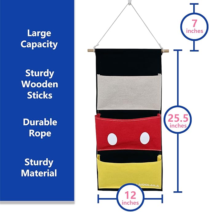Fish Extender for Disney Cruise Gift Exchange – 3-Pocket Hanging Organizer for Cabin Door, Cruise Must Have with Pixie Dust Gift Holder (2025 Edition)