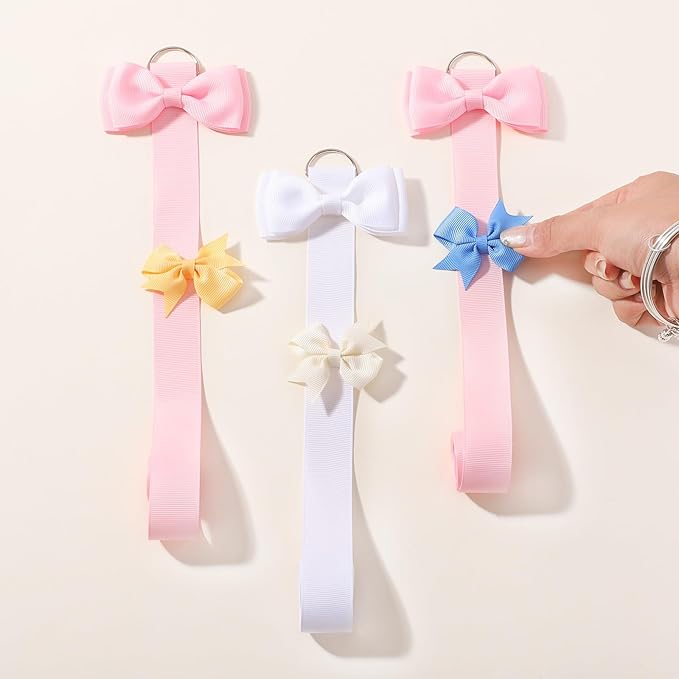 YLEN YHXX 6 PCS Bow Holder for Girls Hair Accessories Organizer Storage Wall Hanging Home Decor for Baby Room