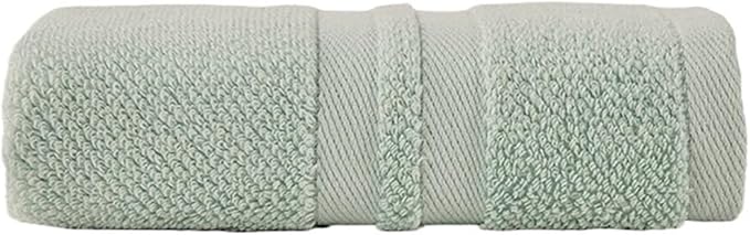 3-Pack 100gsm Cotton Towels, Soft Bath & Face Towels, Absorbent Wave Pattern, 33x73cm(Green)
