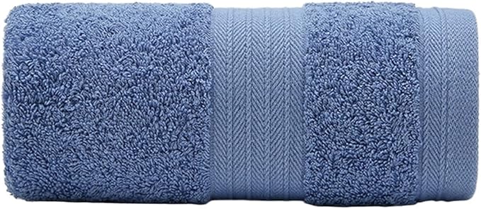 6 Pack Cotton Face Towels, Soft & Absorbent Bath Towels for Women Men, 35x35cm(Blue)
