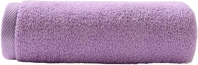 3-Pack Solid Color Cotton Towels, Soft Absorbent Bath Towels for Home(Purple)