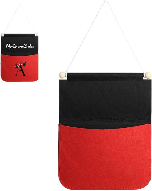 2026 2025 Cruise Fish Extenders For Disney Door Single Two Pockets Felt Personized Gift Exchange Mail Bag Pixie Dust (RED, one pocket)