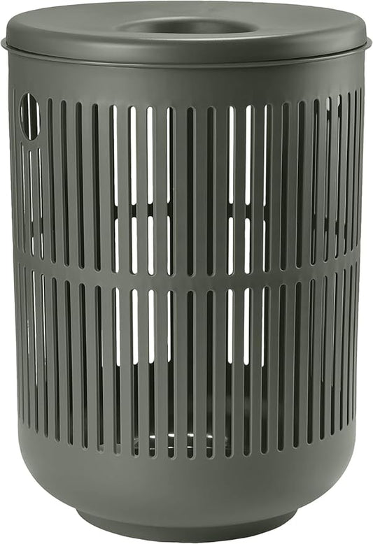 Zone Denmark Laundry Basket - Elevate Your Laundry Routine with Style and Functionality, Olive Green 16.14x16.14x21.65 inches