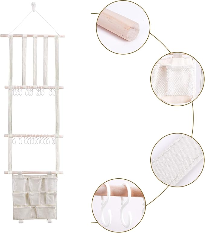 OOSAKU Headbands Holder for Girls Baby Hair Accessories Organizer Storage Wall Hanging Decor for Toddler Girls Room Wall Door Closet Hair Bows Organizer