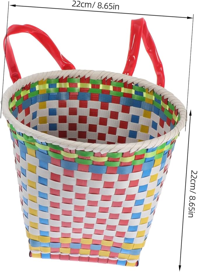 1pc Small Baskets for Boys and Girls Pack Basket Woven Knapsack Random Color