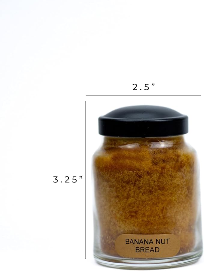 A Cheerful Giver - Banana Nut Bread Baby Scented Glass Jar Candle (6oz) with Lid & True to Life Fragrance Made in USA